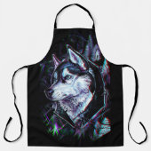 Neon Wolf All-Over Print Apron Schürze (Vorderseite)
