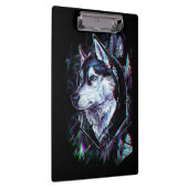 Neon Wolf Clipboard Klemmbrett (Rechts)
