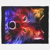 NEON WOLF FLEECEDECKE (Vorderseite (Horizontal))