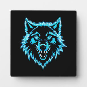 Neon Wolf Fotoplatte