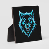Neon Wolf Fotoplatte (Vorderseite)