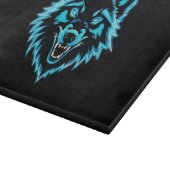 Neon Wolf Schneidebrett (Ecke)
