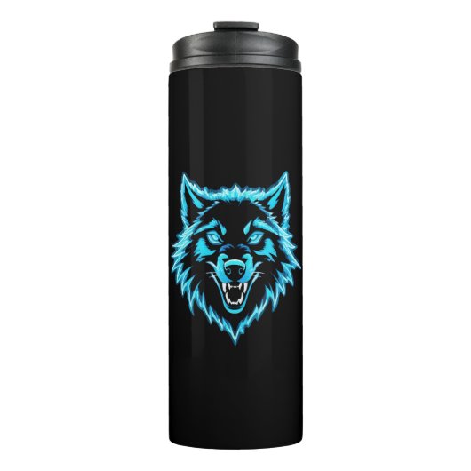 Neon Wolf Thermosbecher (Vorderseite)
