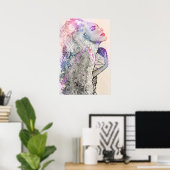 Neon Woman and Child Print Poster (Heimbüro)