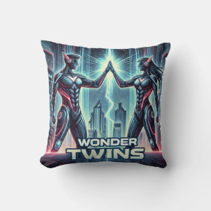 Neon Wonder Twins - Synergie entfesselt Kissen
