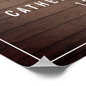 Neon Wood Til Death Neon Heart Wedding Willkommen Poster (Ecke)