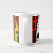 Neon World Travel Pattern Jumbo-Tasse (Rückseite)