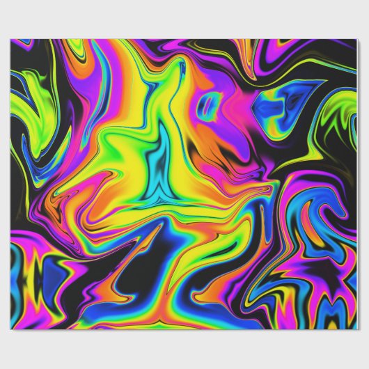 Neon Wrapping Paper Geschenkpapier (Flach)