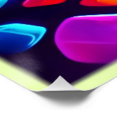 Neon-Würfel-Vortex-Kunst Poster (Ecke)