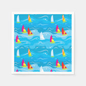 Neon Yacht Pattern Serviette (Vorderseite)