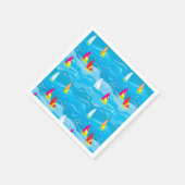 Neon Yacht Pattern Serviette (Ecke)