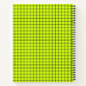 Neon Yellow Black Grid Uni für Notebook-PCs Notizblock (Rückseite)