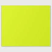 Neon Yellow Elegante Minimalistische Farbe Schlich Geschenkpapier (Flach)