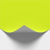 Neon Yellow Elegante Minimalistische Farbe Schlich Geschenkpapier (Ecke)