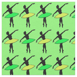 Neon Yellow Green Ballerina Ballerina Tanz Stoff