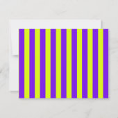 Neon Yellow-Green & Purple Wavy Note Card Einladung (Rückseite)