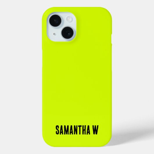 Neon Yellow, High Visibility Case-Mate iPhone Hülle (Rückseite)