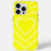 Neon Yellow Hypnotic Herz Liebe Pattern Case-Mate iPhone Hülle (Rückseite)