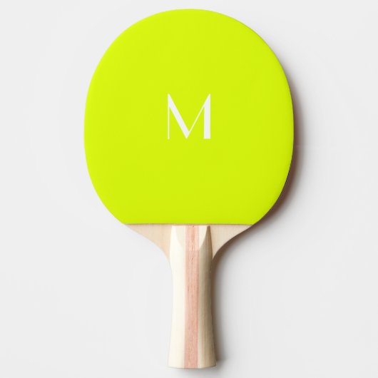 neon yellow - monogrammed tischtennis schläger (Vorderseite)