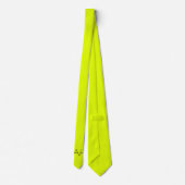 Neon Yellow Retro Monogramm Fluoreszenzröhre Krawatte (Rückseite)