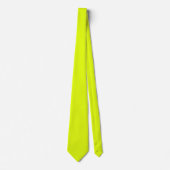 Neon Yellow Retro Trendy Color Fluoreszenz Bright Krawatte (Vorderseite)