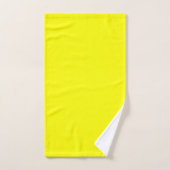 Neon Yellow Solid Color Badhandtuch Set (Handtuch)