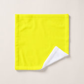 Neon Yellow Solid Color Badhandtuch Set (Waschlappen)