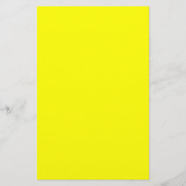 Neon Yellow Solid Color Briefpapier