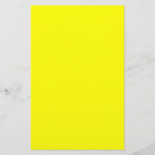 Neon Yellow Solid Color Briefpapier (Vorderseite)
