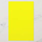 Neon Yellow Solid Color Briefpapier (Rückseite)