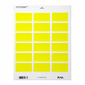 Neon Yellow Solid Color | Classic Adressaufkleber (Vorne)