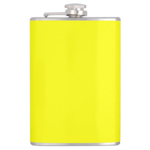Neon Yellow Solid Color   Classic Flachmann