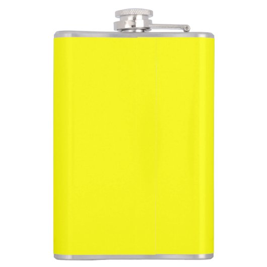 Neon Yellow Solid Color | Classic Flachmann (Rückseite)