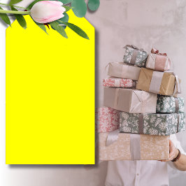 Neon Yellow Solid Color | Classic Geschenkanhänger