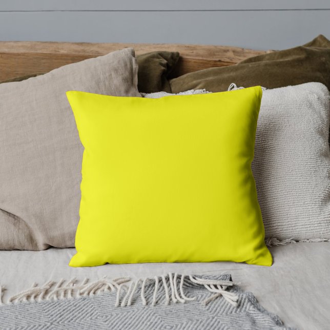 Neon Yellow Solid Color | Classic Kissen (Von Creator hochgeladen)