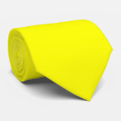 Neon Yellow Solid Color | Classic Krawatte (Gerollt)