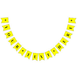 Neon Yellow Solid Color Custom Wimpelkette