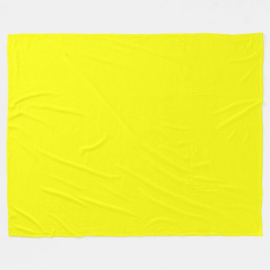 Neon Yellow Solid Color Fleecedecke (Vorderseite (Horizontal))