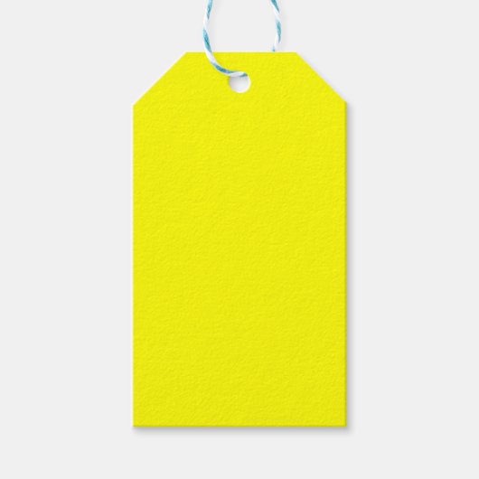 Neon Yellow Solid Color Geschenkanhänger (Vorderseite)