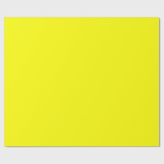 Neon Yellow Solid Color Geschenkpapier (Flach)