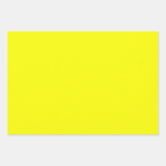 Neon Yellow Solid Color Geschenkpapier Set (Vorderseite 2)