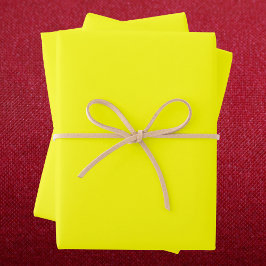 Neon Yellow Solid Color Geschenkpapier Set