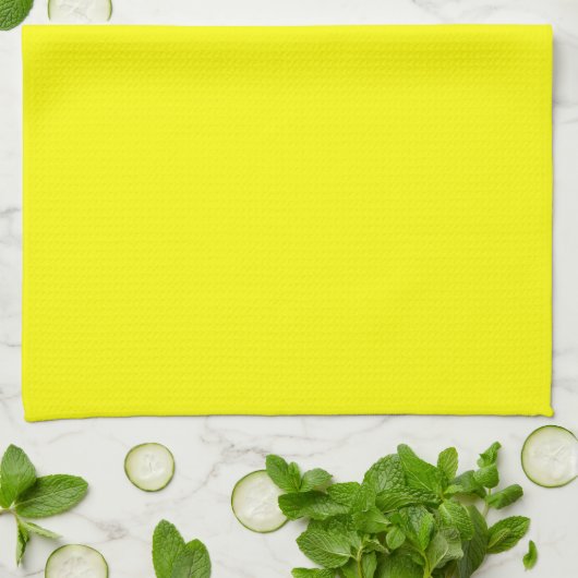 Neon Yellow Solid Color Geschirrtuch (Gefaltet)
