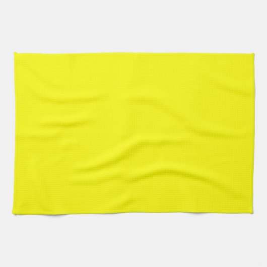 Neon Yellow Solid Color Geschirrtuch (Horizontal)