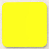 Neon Yellow Solid Color Getränkeuntersetzer (Vorderseite)