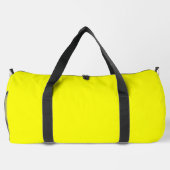 Neon Yellow Solid Color Individuelle Name Duffle Bag (Rückseite)