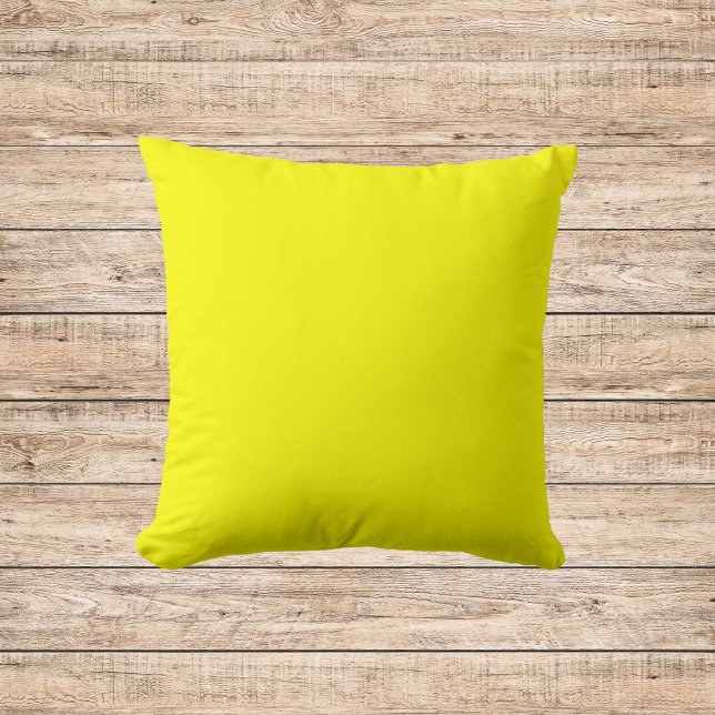 Neon Yellow Solid Color  Kissen (Von Creator hochgeladen)