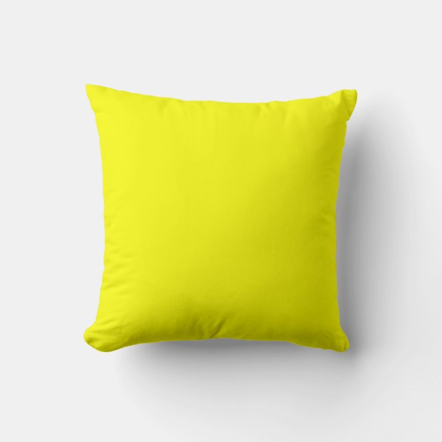 Neon Yellow Solid Color Kissen (Vorderseite)