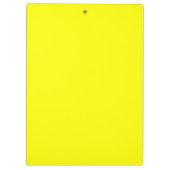 Neon Yellow Solid Color Klemmbrett (Rückseite)