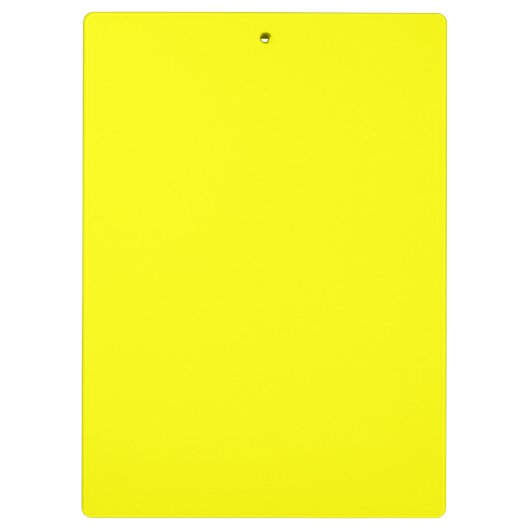 Neon Yellow Solid Color Klemmbrett (Rückseite)